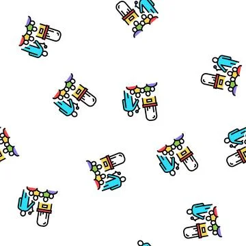 Jewelry thing presentation introduction vector seamless pattern イラスト素材