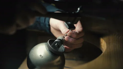 Jewelry Work. Processing of Gold Ring Video stock 62505098