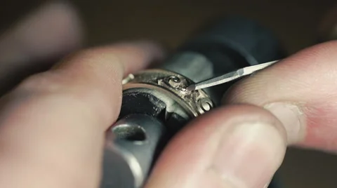 Jewelry Work. Processing of Gold Ring. Close-Up Stock Footage 62505159
