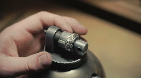 Jewelry Work. Processing of Gold Ring. Close-Up Stock Footage 62505213