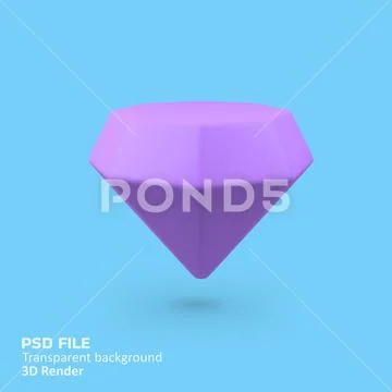 Jewels isolated 3d render icon illustration Modello PSD