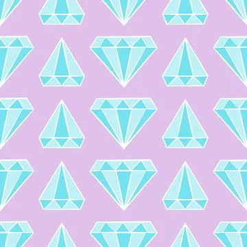 Jewels seamless vector pattern design Stock Illustration