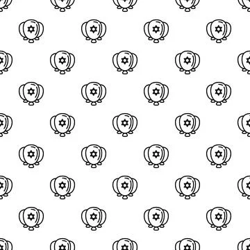 Jewish ballons pattern seamless vector Illustrazione stock
