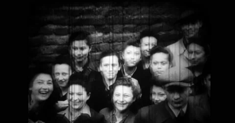 Jewish crowd standing together Stock Footage 43390092