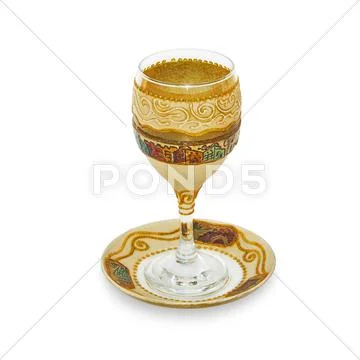 Jewish glass for wine Stock Photos