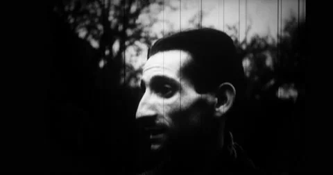 Jewish man talking in village Stock Footage