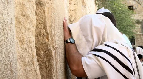 Jewish Prayers at the Western Wall 2 Stock Footage 17947962