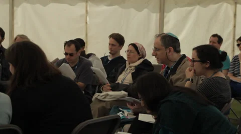 Jewish presenter at conference 库存影片 36422853