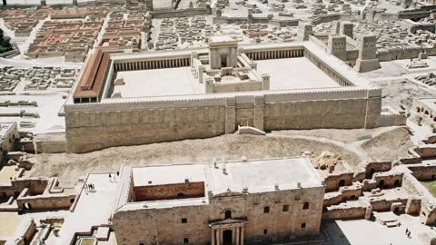 Jewish Second Temple in Jerusalem Ancient Holy Site and Biblical History Stock Footage 307169091