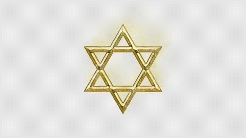 Jewish Symbol Alpha Loop 4K Stock Footage 152844349