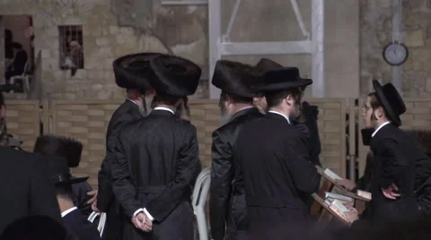 Jews at The Western Wall Stock Footage 37847739