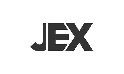 JEX logo design template with strong and modern bold text. Initial based ve.. Stock Illustration