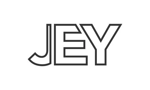 JEY logo design template with strong and modern bold text. Initial based ve.. Stock Illustration
