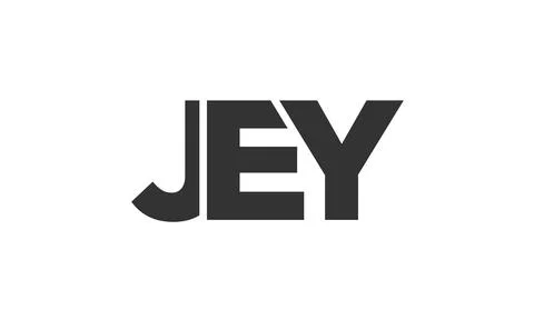 JEY logo design template with strong and modern bold text. Initial based ve.. イラスト素材