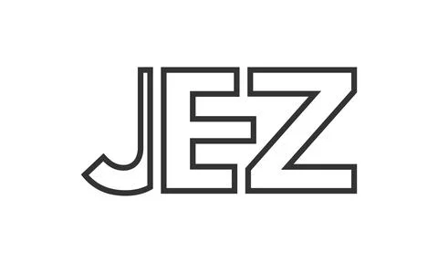 JEZ logo design template with strong and modern bold text. Initial based ve.. Stock Illustration