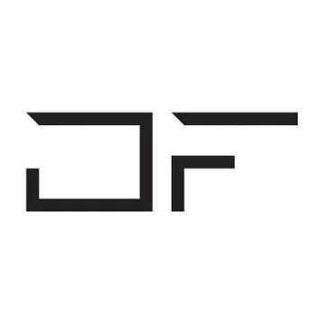 Jf initial letter vector logo icon Stock Illustration