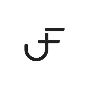 Jf initial letter vector logo icon Stock Illustration