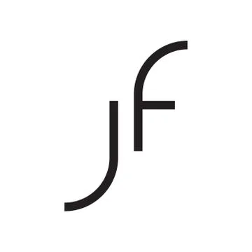 Jf initial letter vector logo icon Stock Illustration