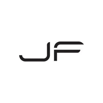 Jf initial letter vector logo icon Stock Illustration