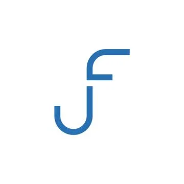 Jf initial letter vector logo icon Stock Illustration
