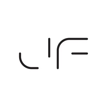 Jf initial letter vector logo icon Stock Illustration