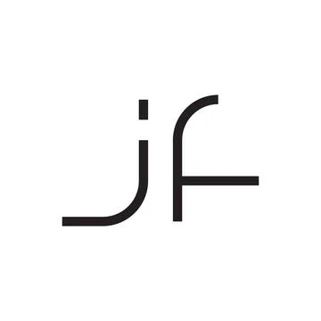 Jf initial letter vector logo icon Stock Illustration
