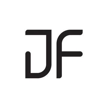 Jf initial letter vector logo icon Stock Illustration