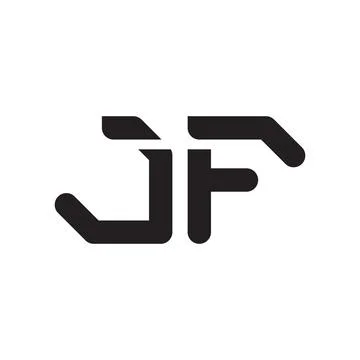 Jf initial letter vector logo icon Stock Illustration