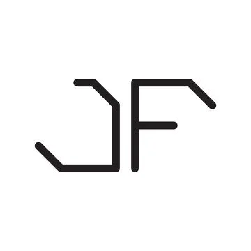 Jf initial letter vector logo icon Stock Illustration