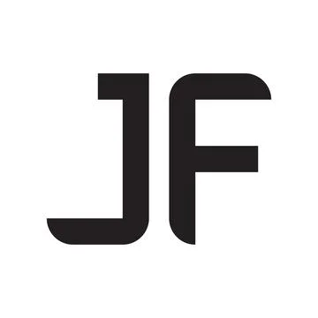 Jf initial letter vector logo icon Stock Illustration