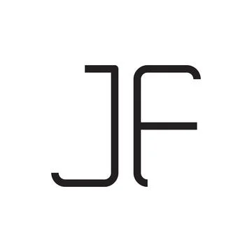 Jf initial letter vector logo icon Stock Illustration