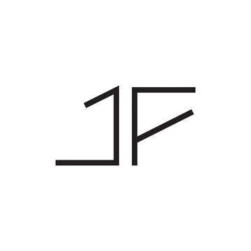Jf initial letter vector logo icon Stock Illustration