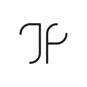 Jf initial letter vector logo icon Stock Illustration