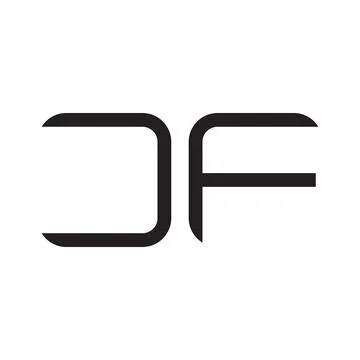 Jf initial letter vector logo icon Illustrazione stock