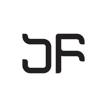 Jf initial letter vector logo icon Stock Illustration