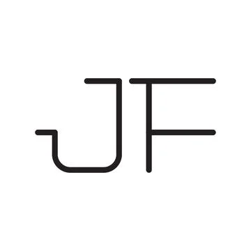 Jf initial letter vector logo icon Stock Illustration