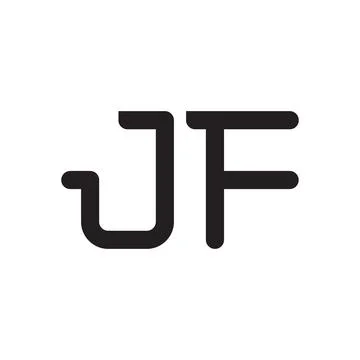 Jf initial letter vector logo icon Stock Illustration