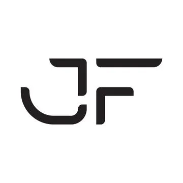 Jf initial letter vector logo icon Stock Illustration