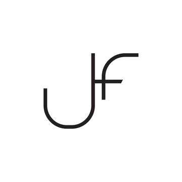 Jf initial letter vector logo Stock Illustration