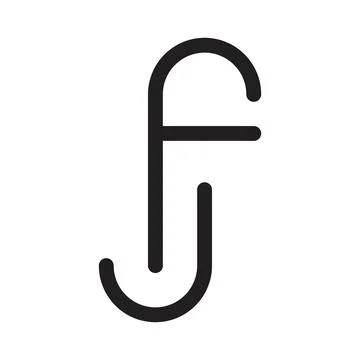 Jf initial letter vector logo Stock Illustration