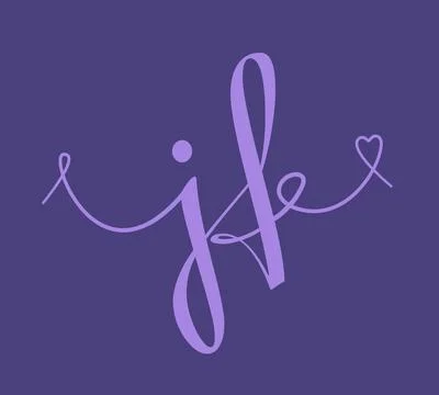 JF initial wedding monogram calligraphy vector illustration. Hand drawn let.. Stock Illustration