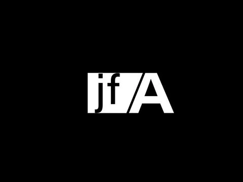 JFA Logo and Graphics design vector art, Icons isolated on black background Illustrazione stock