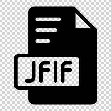 Jfif Icon Glyph design. image extension format file type icon.  Stock Illustration