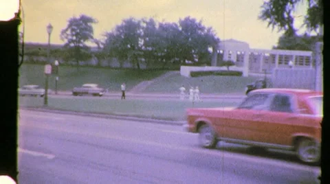 JFK Kennedy Assassination Site Dealy Plaza 1960s Vintage Film Home Movie 949 Stock Footage