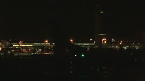 JFK Night Take Off Stock Footage 725945