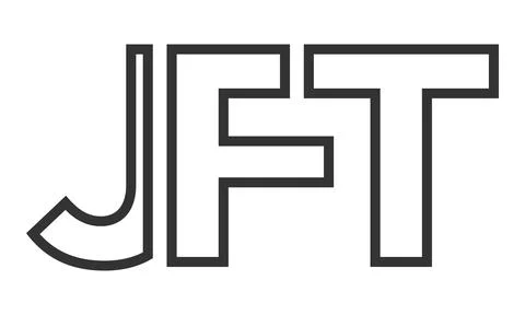 JFT logo design template with strong and modern bold text. Initial based ve.. Illustrazione stock