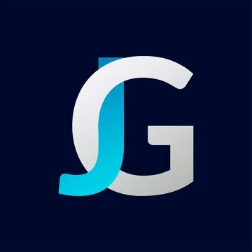 JG Letter logo design vector template. Stock Illustration