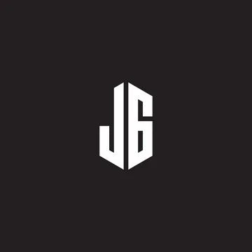 JG Logo monogram with hexagon shape style design template Stock Illustration