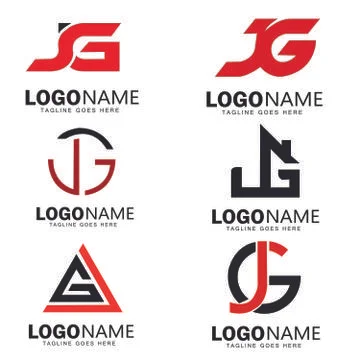 JG Logo pack Illustrazione stock