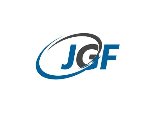 JGF logo, design, vector illustration Stock Illustration